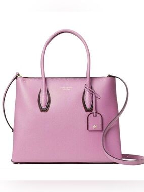 KATE SPADE ♠️ New York "EVA"🩷PINK MAUVE🩷MEDIUM TOP ZIP SATCHEL BAG🌟LIKE NEW🌟